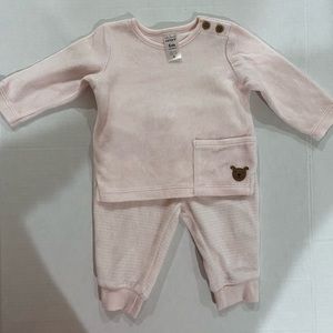 Carters baby girl 2 piece matching pant set size 6 months